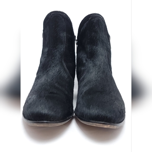 Ladies Seychelles Real Calf Hair (Indian) Upper Blk 1.5" Heel Ankle Boots - Picture 2 of 12